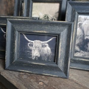 Fotolijst antiek zwart 20 x 16 cm/foto formaat 9 x 13 cm