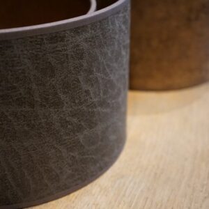 Lampenkap bruin/leerlook doorsnede 25 cm