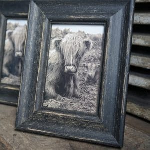 Fotolijst antiek zwart 22 x 17 cm/foto formaat:15 x 10 cm