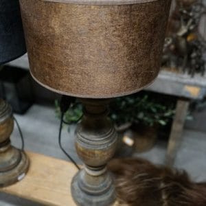 Lampenkap roest/bruin velours doorsnede 25 cm