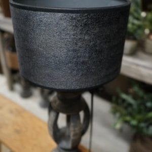 Lampenkap zwart velours doorsnede 20 cm