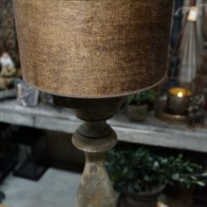 Lampenkap roest/bruin velours doorsnede 30 cm