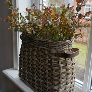 Stevige rieten vensterbank manden