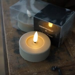 LED Waxine groot Taupe (set van 2)