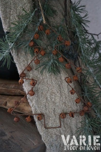 Roestkleurige kersthanger – Ø16 cm, hoogte 20 cm - Afbeelding 5