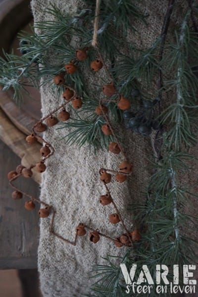 Roestkleurige kersthanger – Ø16 cm, hoogte 20 cm - Afbeelding 3