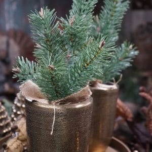 Aluminium vaas brons/koper – Ø14 cm, H19 cm