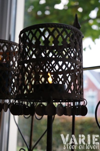 Countryfield kandelaar met muntjes – bruin - Afbeelding 4