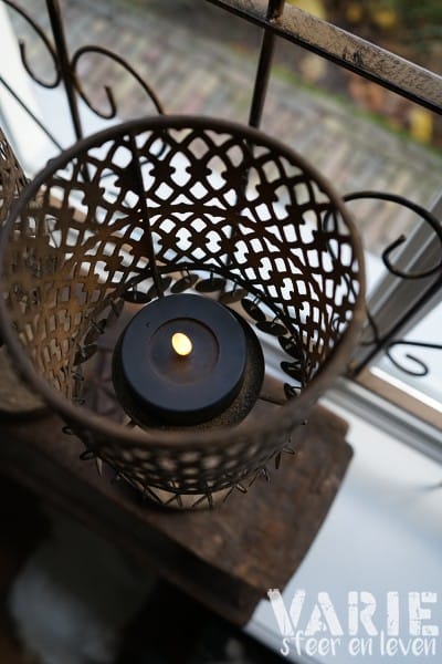 Countryfield kandelaar met muntjes – bruin - Afbeelding 3