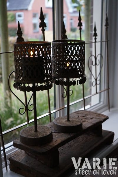 Countryfield kandelaar met muntjes – bruin - Afbeelding 9