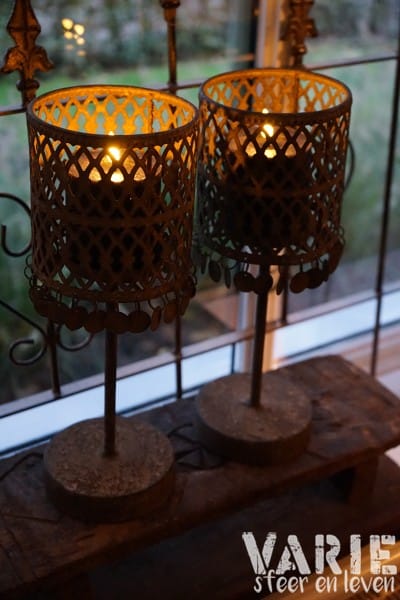 Countryfield kandelaar met muntjes – bruin - Afbeelding 2