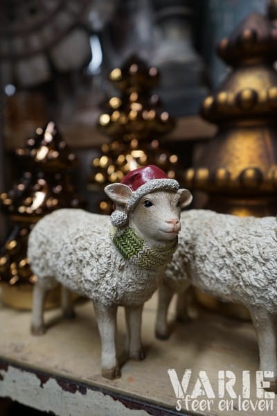 Charmante kerstschaapjes (Crème & Wit) - Afbeelding 6