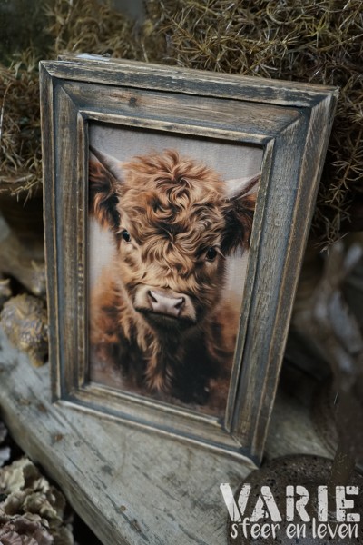 Houten lijst – Hooglander print (2 varianten: staand & liggend) 🐄✨ - Afbeelding 5