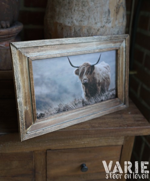 Houten lijst – Hooglander print (2 varianten: staand & liggend) 🐄✨ - Afbeelding 4