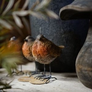 Roodborstje – 8 cm hoog, 7 cm breed, Ø 5 cm