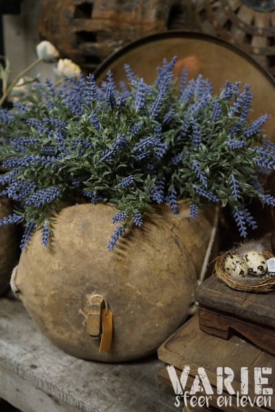 Kunst Lavendel toef Blauw – 35 cm - Afbeelding 4