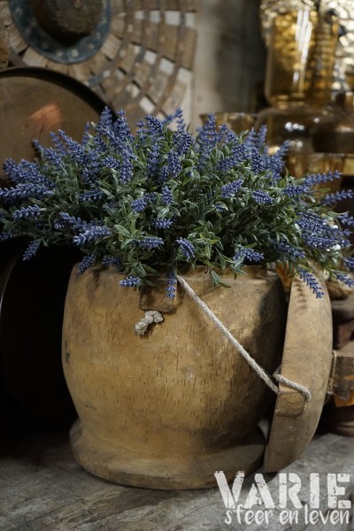 Kunst Lavendel toef Blauw – 35 cm - Afbeelding 2