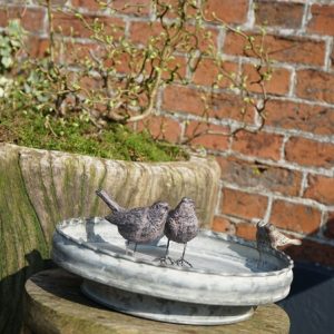 Voederschaal met vogeltjes verkrijgbaar in 2 maten