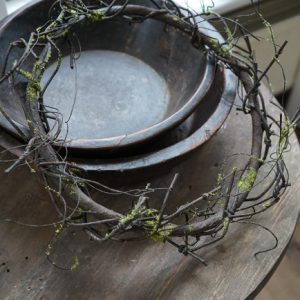 Wilgenkrans van Kunst – Licht Bemost, Flexibel (S 20–25 cm | L 30–35 cm) 🌿