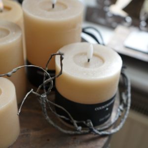 Rustieke LED-stompkaars – beige van Countryfield (10 & 15 cm, Ø 10 cm)