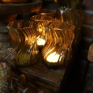 Countryfield Windlicht / Theelichthouder Amber – 2 maten