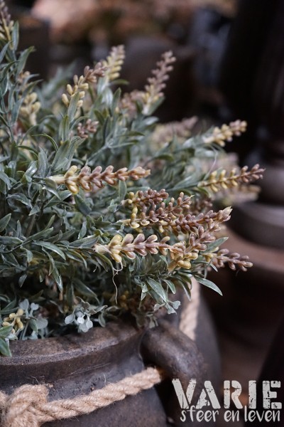 Kunst Lavendel toef Bruin/Crème tint – 35 cm - Afbeelding 4