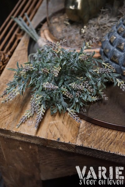 Kunst Lavendel toef Bruin/Crème tint – 35 cm - Afbeelding 6