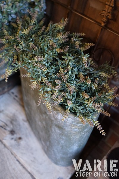 Kunst Lavendel toef Bruin/Crème tint – 35 cm - Afbeelding 2