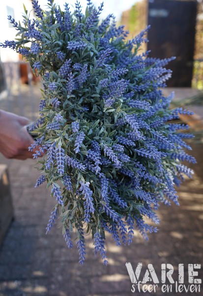 Kunst Lavendel toef Blauw – 35 cm - Afbeelding 7