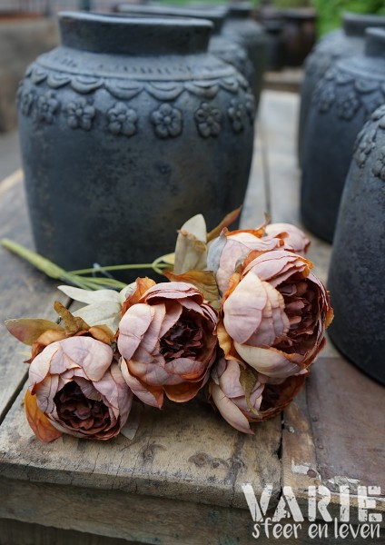 🌸 Zachte oudroze zijden pioenrozen - Afbeelding 3