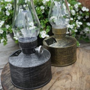 Solar Olielampje Landelijk – Oud Grijs / Antiek Brons