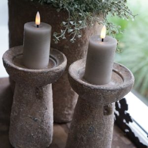 Suzo kandelaar – vergrijsd taupe