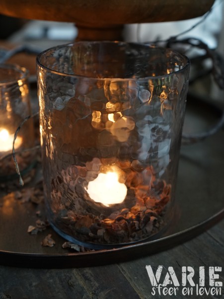 Windlicht Helder Gehamerd Glas – Diverse Maten - Afbeelding 16