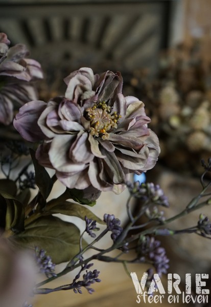 Kunst Zinnia Old Purple β 60 cm π - Afbeelding 5