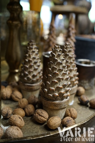 Stenen decoratieboompje in pot – 15 cm 🤎🌲 - Afbeelding 3