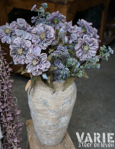 Kunst Zinnia Old Purple β 60 cm π - Afbeelding 6