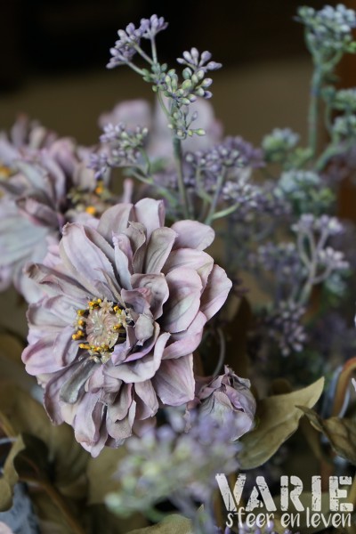 Kunst Zinnia Old Purple β 60 cm π - Afbeelding 4