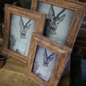 Houten fotolijst verweerd bruin – 3 maten 🤎