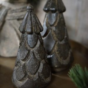 Houten decoratieboompje met bladmotief – 2 maten 🤎🌲