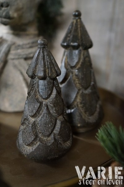 Houten decoratieboompje met bladmotief â 2 maten đ¤đ˛