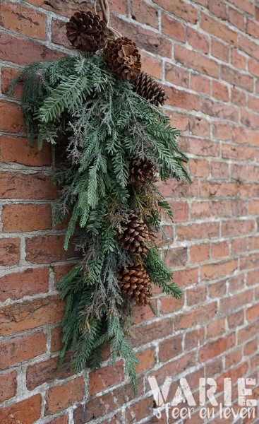 Kunsttoef met dennenappels – 80 cm - Afbeelding 4