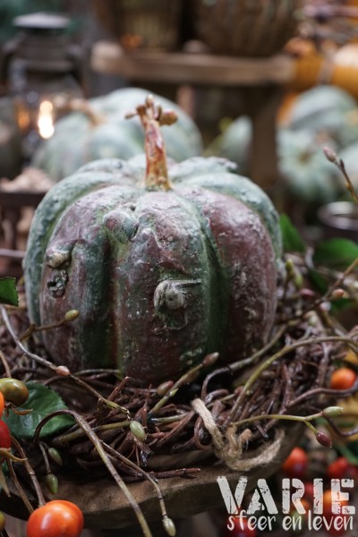 Kunst pompoen / kalebas groen 🤎🎃 - Afbeelding 3