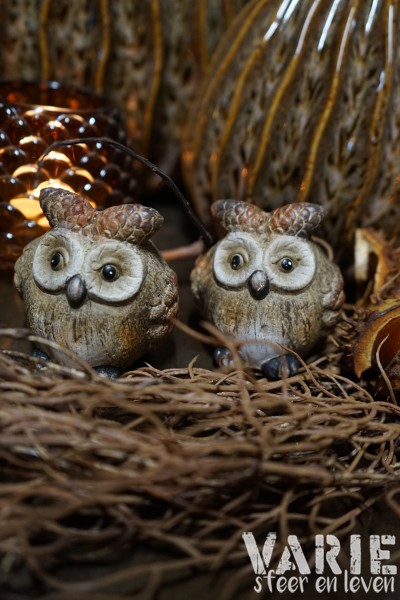 Decoratieve uiltjes van aardewerk – 2 maten - Afbeelding 2
