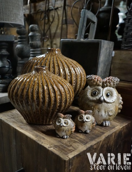 Decoratieve uiltjes van aardewerk – 2 maten - Afbeelding 6