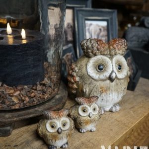 Decoratieve uiltjes van aardewerk – 2 maten