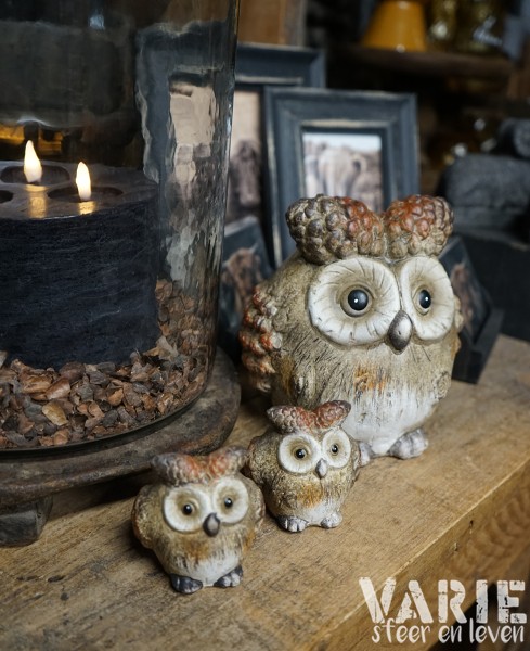 Decoratieve uiltjes van aardewerk – 2 maten