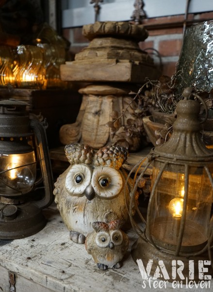 Decoratieve uiltjes van aardewerk – 2 maten - Afbeelding 5