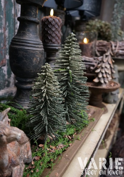Sfeervolle kerstboompjes met sneeuwlook – 2 maten 🌲🤎 - Afbeelding 5