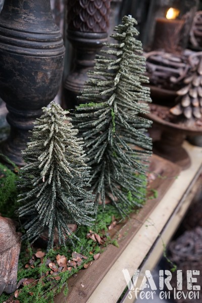 Sfeervolle kerstboompjes met sneeuwlook – 2 maten 🌲🤎 - Afbeelding 3